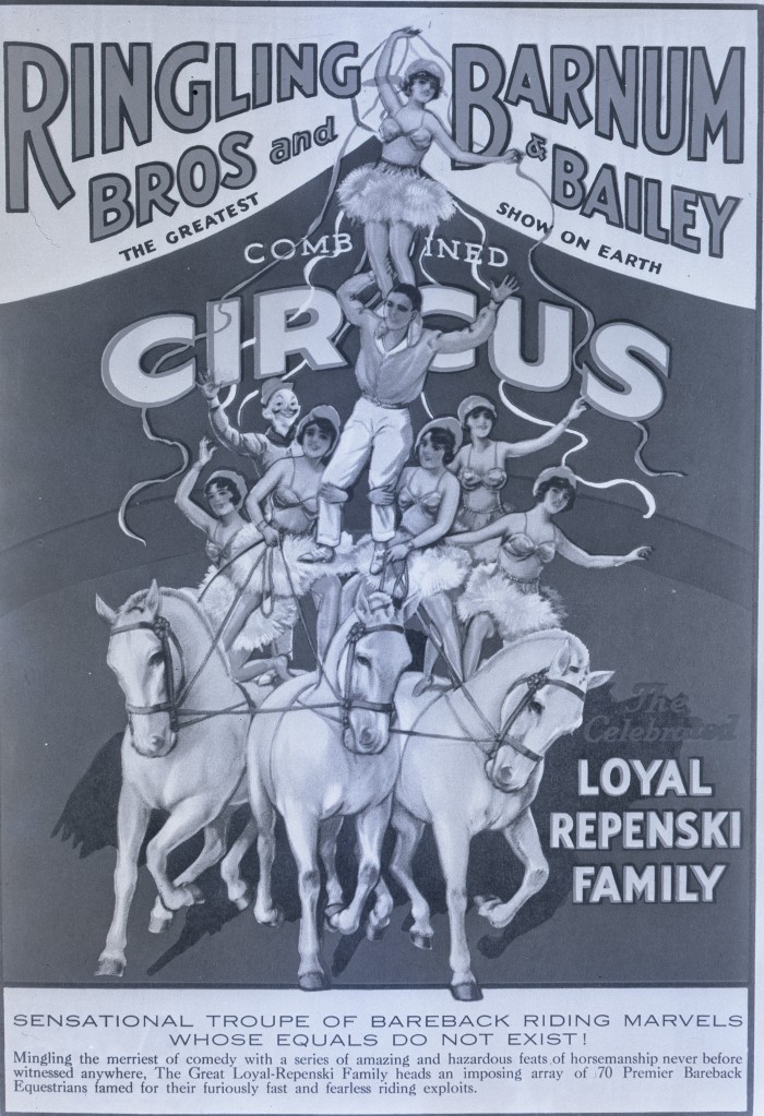 ringling-bros-barnum-bailey-1934-loyal-repenski-family-billing-poster570